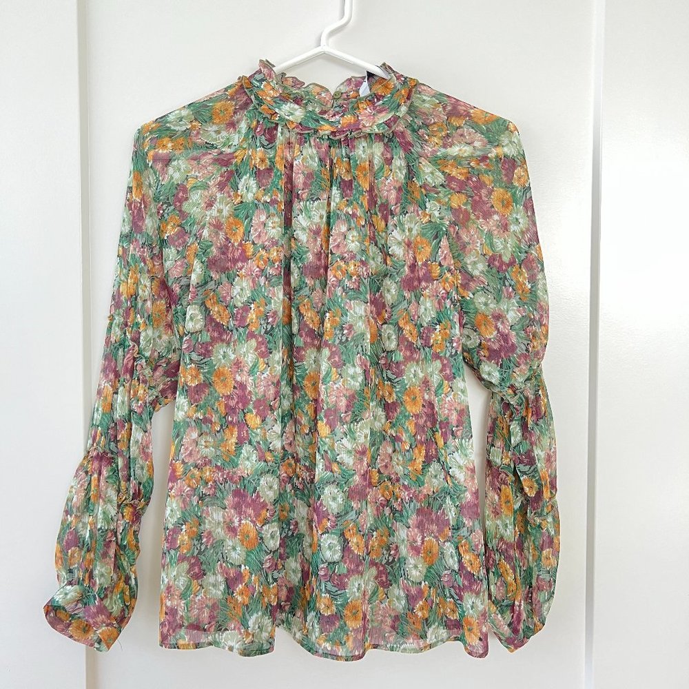Zara Floral Print Blouse